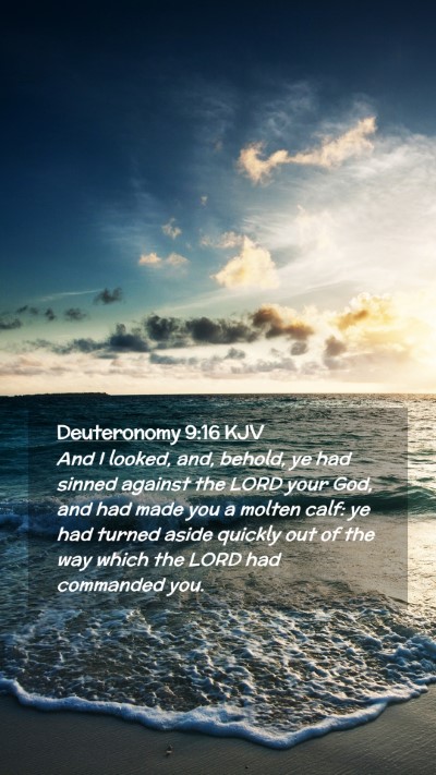 Picture 02 - Deuteronomy 9:16 KJV Mobile Phone Wallpaper - And I looked, and, behold, ye had sinned against - Mobile Bible Verse Wallpaper