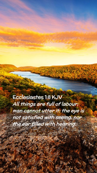 Picture 02 - Ecclesiastes 1:8 KJV Mobile Phone Wallpaper - All things are full of labour; man cannot utter - Mobile Bible Verse Wallpaper