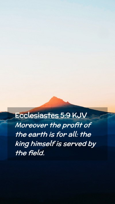 Picture 02 - Ecclesiastes 5:9 KJV Mobile Phone Wallpaper - Moreover the profit of the earth is for all: the - Mobile Bible Verse Wallpaper