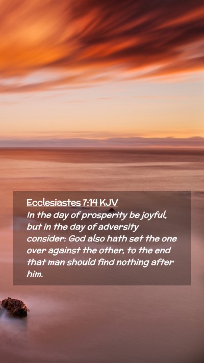 Picture 02 - Ecclesiastes 7:14 KJV Mobile Phone Wallpaper - In the day of prosperity be joyful, but in the - Mobile Bible Verse Wallpaper
