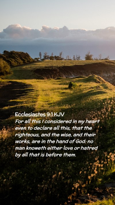 Picture 02 - Ecclesiastes 9:1 KJV Mobile Phone Wallpaper - For all this I considered in my heart even to - Mobile Bible Verse Wallpaper