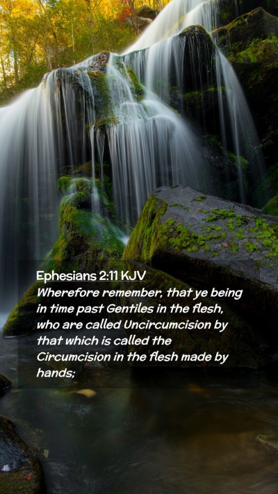 Picture 02 - Ephesians 2:11 KJV Mobile Phone Wallpaper - Wherefore remember, that ye being in time past - Mobile Bible Verse Wallpaper