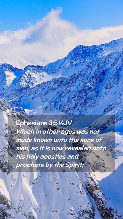 Picture 02 - Ephesians 3:5 KJV Mobile Phone Wallpaper - Which in other ages was not made known unto the - Mobile Bible Verse Wallpaper
