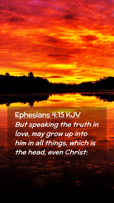 Picture 02 - Ephesians 4:15 KJV Mobile Phone Wallpaper - But speaking the truth in love, may grow up into - Mobile Bible Verse Wallpaper