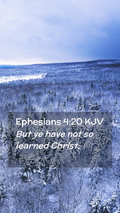 Picture 02 - Ephesians 4:20 KJV Mobile Phone Wallpaper - But ye have not so learned - Mobile Bible Verse Wallpaper