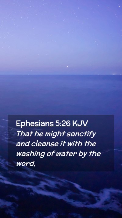 Picture 02 - Ephesians 5:26 KJV Mobile Phone Wallpaper - That he might sanctify and cleanse it with the - Mobile Bible Verse Wallpaper