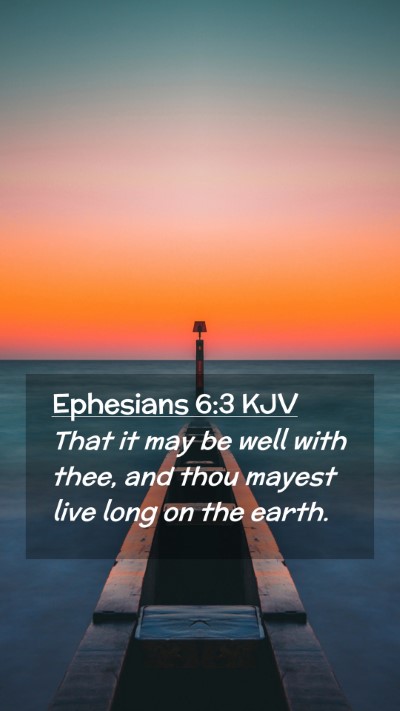 Picture 02 - Ephesians 6:3 KJV Mobile Phone Wallpaper - That it may be well with thee, and thou mayest - Mobile Bible Verse Wallpaper