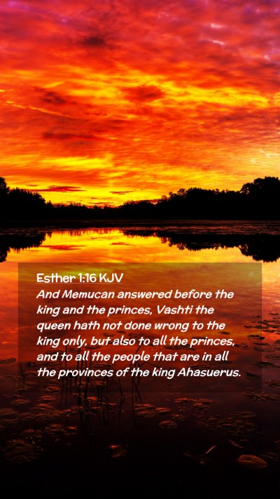 Picture 02 - Esther 1:16 KJV Mobile Phone Wallpaper - And Memucan answered before the king and the - Mobile Bible Verse Wallpaper