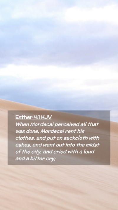 Picture 02 - Esther 4:1 KJV Mobile Phone Wallpaper - When Mordecai perceived all that was done, - Mobile Bible Verse Wallpaper