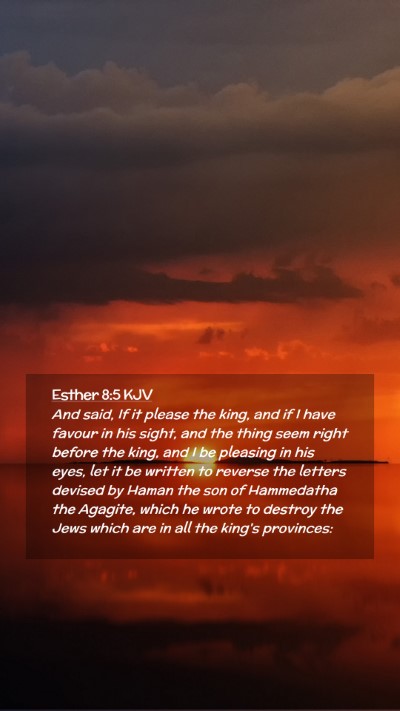Picture 02 - Esther 8:5 KJV Mobile Phone Wallpaper - And said, If it please the king, and if I have - Mobile Bible Verse Wallpaper