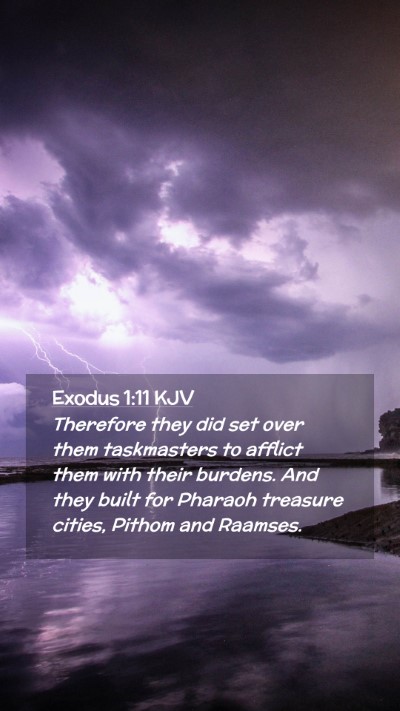 Picture 02 - Exodus 1:11 KJV Mobile Phone Wallpaper - Therefore they did set over them taskmasters to - Mobile Bible Verse Wallpaper