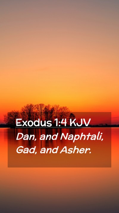 Picture 02 - Exodus 1:4 KJV Mobile Phone Wallpaper - Dan, and Naphtali, Gad, and - Mobile Bible Verse Wallpaper
