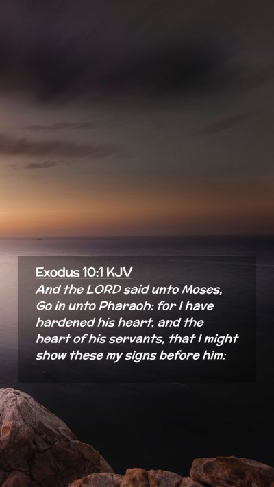 Picture 02 - Exodus 10:1 KJV Mobile Phone Wallpaper - And the LORD said unto Moses, Go in unto Pharaoh: - Mobile Bible Verse Wallpaper