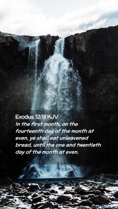 Picture 02 - Exodus 12:18 KJV Mobile Phone Wallpaper - In the first month, on the fourteenth day of the - Mobile Bible Verse Wallpaper