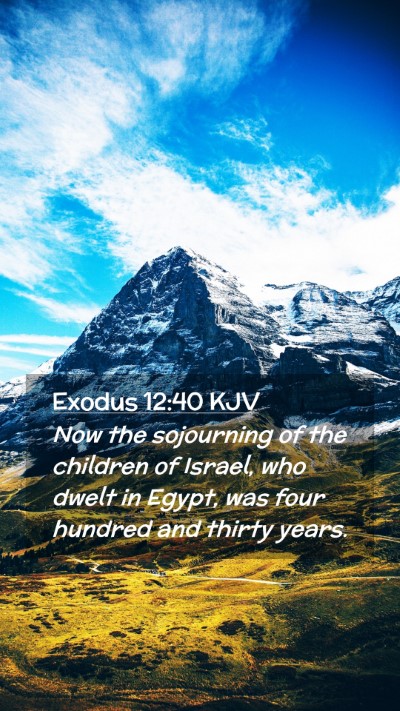 Picture 02 - Exodus 12:40 KJV Mobile Phone Wallpaper - Now the sojourning of the children of Israel, who - Mobile Bible Verse Wallpaper
