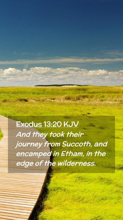 Picture 02 - Exodus 13:20 KJV Mobile Phone Wallpaper - And they took their journey from Succoth, and - Mobile Bible Verse Wallpaper