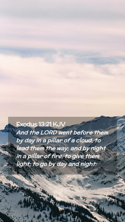 Picture 02 - Exodus 13:21 KJV Mobile Phone Wallpaper - And the LORD went before them by day in a pillar - Mobile Bible Verse Wallpaper