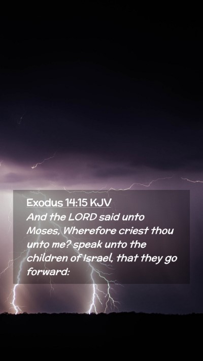 Picture 02 - Exodus 14:15 KJV Mobile Phone Wallpaper - And the LORD said unto Moses, Wherefore criest - Mobile Bible Verse Wallpaper