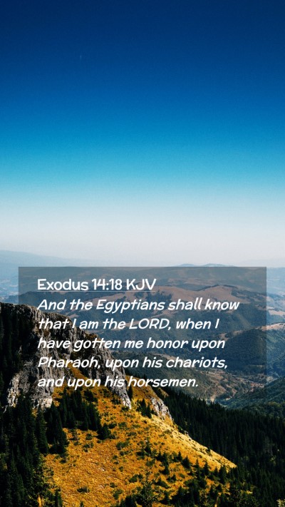 Picture 02 - Exodus 14:18 KJV Mobile Phone Wallpaper - And the Egyptians shall know that I am the LORD, - Mobile Bible Verse Wallpaper