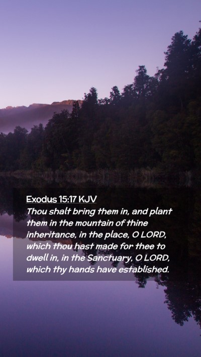 Picture 02 - Exodus 15:17 KJV Mobile Phone Wallpaper - Thou shalt bring them in, and plant them in the - Mobile Bible Verse Wallpaper