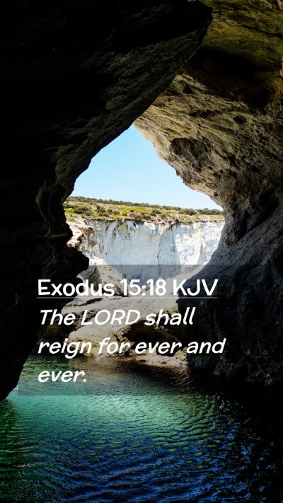 Picture 02 - Exodus 15:18 KJV Mobile Phone Wallpaper - The LORD shall reign for ever and - Mobile Bible Verse Wallpaper