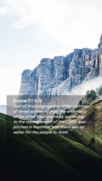 Picture 02 - Exodus 17:1 KJV Mobile Phone Wallpaper - And all the congregation of the children of - Mobile Bible Verse Wallpaper