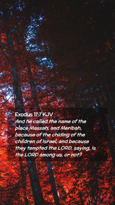 Picture 02 - Exodus 17:7 KJV Mobile Phone Wallpaper - And he called the name of the place Massah, and - Mobile Bible Verse Wallpaper