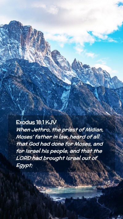 Picture 02 - Exodus 18:1 KJV Mobile Phone Wallpaper - When Jethro, the priest of Midian, Moses' father - Mobile Bible Verse Wallpaper