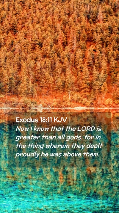 Picture 02 - Exodus 18:11 KJV Mobile Phone Wallpaper - Now I know that the LORD is greater than all - Mobile Bible Verse Wallpaper