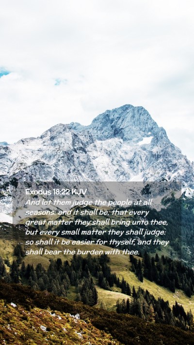 Picture 02 - Exodus 18:22 KJV Mobile Phone Wallpaper - And let them judge the people at all seasons: and - Mobile Bible Verse Wallpaper