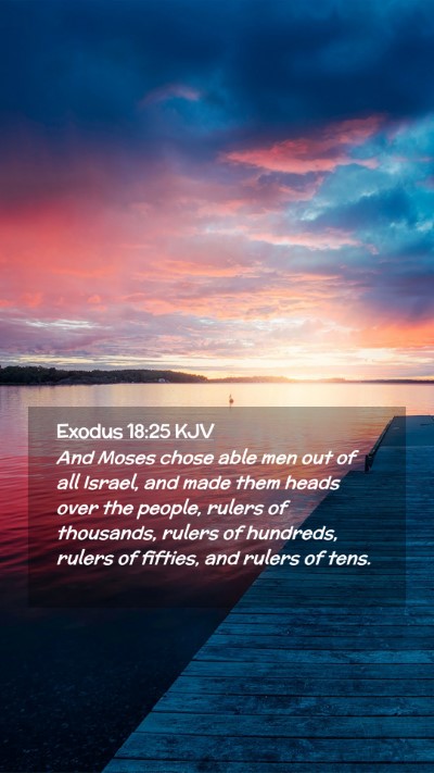 Picture 02 - Exodus 18:25 KJV Mobile Phone Wallpaper - And Moses chose able men out of all Israel, and - Mobile Bible Verse Wallpaper