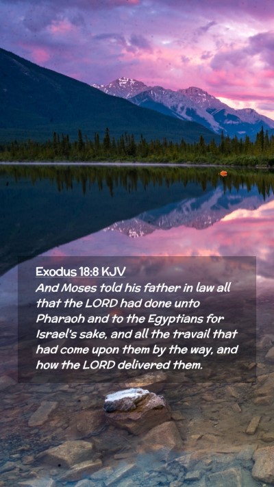 Picture 02 - Exodus 18:8 KJV Mobile Phone Wallpaper - And Moses told his father in law all that the - Mobile Bible Verse Wallpaper