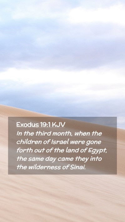 Picture 02 - Exodus 19:1 KJV Mobile Phone Wallpaper - In the third month, when the children of Israel - Mobile Bible Verse Wallpaper