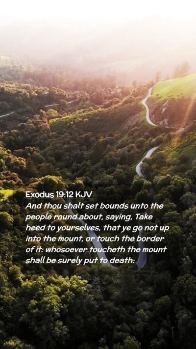 Picture 02 - Exodus 19:12 KJV Mobile Phone Wallpaper - And thou shalt set bounds unto the people round - Mobile Bible Verse Wallpaper