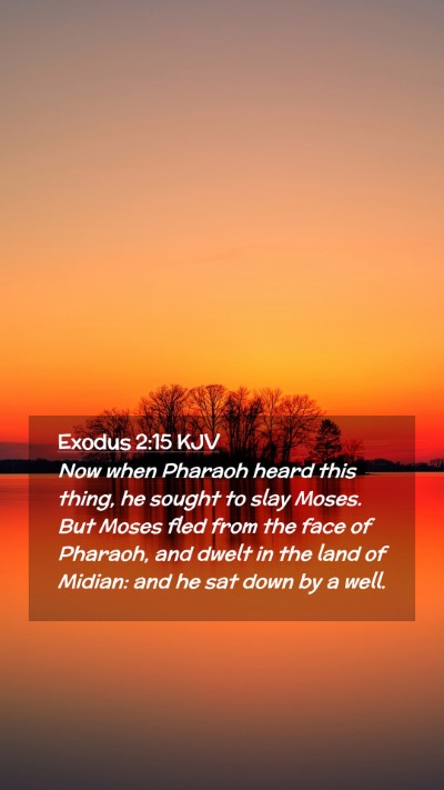 Picture 02 - Exodus 2:15 KJV Mobile Phone Wallpaper - Now when Pharaoh heard this thing, he sought to - Mobile Bible Verse Wallpaper