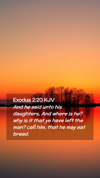 Picture 02 - Exodus 2:20 KJV Mobile Phone Wallpaper - And he said unto his daughters, And where is he? - Mobile Bible Verse Wallpaper
