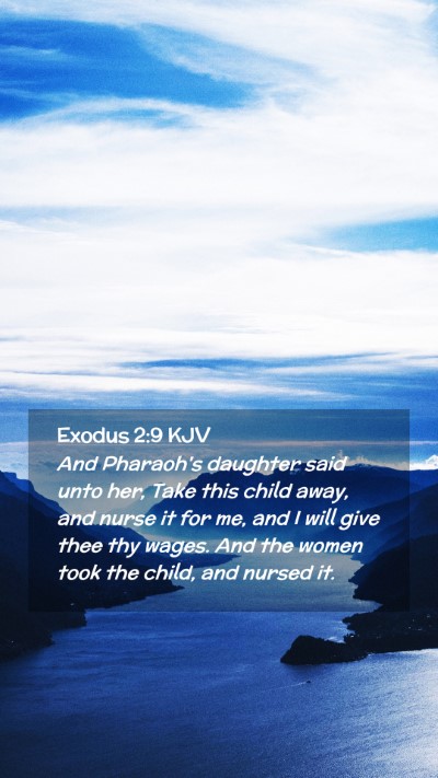 Picture 02 - Exodus 2:9 KJV Mobile Phone Wallpaper - And Pharaoh's daughter said unto her, Take this - Mobile Bible Verse Wallpaper