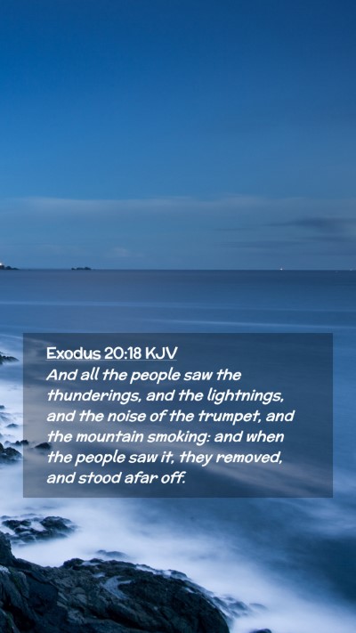 Picture 02 - Exodus 20:18 KJV Mobile Phone Wallpaper - And all the people saw the thunderings, and the - Mobile Bible Verse Wallpaper