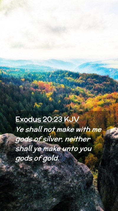 Picture 02 - Exodus 20:23 KJV Mobile Phone Wallpaper - Ye shall not make with me gods of silver, neither - Mobile Bible Verse Wallpaper
