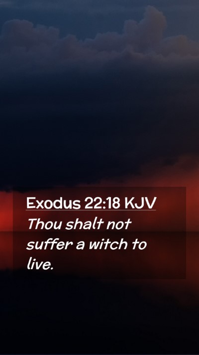 Picture 02 - Exodus 22:18 KJV Mobile Phone Wallpaper - Thou shalt not suffer a witch to - Mobile Bible Verse Wallpaper