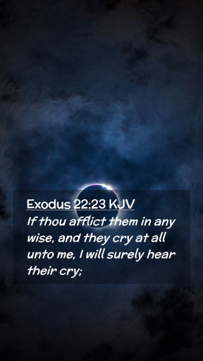 Picture 02 - Exodus 22:23 KJV Mobile Phone Wallpaper - If thou afflict them in any wise, and they cry at - Mobile Bible Verse Wallpaper