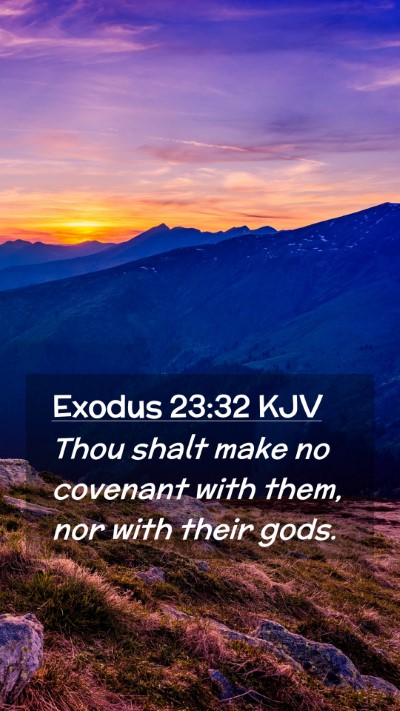 Picture 02 - Exodus 23:32 KJV Mobile Phone Wallpaper - Thou shalt make no covenant with them, nor with - Mobile Bible Verse Wallpaper
