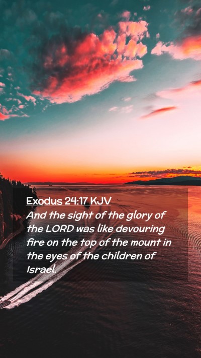 Picture 02 - Exodus 24:17 KJV Mobile Phone Wallpaper - And the sight of the glory of the LORD was like - Mobile Bible Verse Wallpaper