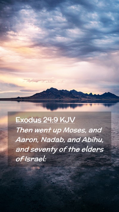 Picture 02 - Exodus 24:9 KJV Mobile Phone Wallpaper - Then went up Moses, and Aaron, Nadab, and Abihu, - Mobile Bible Verse Wallpaper