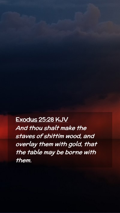 Picture 02 - Exodus 25:28 KJV Mobile Phone Wallpaper - And thou shalt make the staves of shittim wood, - Mobile Bible Verse Wallpaper