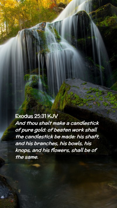 Picture 02 - Exodus 25:31 KJV Mobile Phone Wallpaper - And thou shalt make a candlestick of pure gold: - Mobile Bible Verse Wallpaper