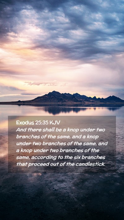Picture 02 - Exodus 25:35 KJV Mobile Phone Wallpaper - And there shall be a knop under two branches of - Mobile Bible Verse Wallpaper