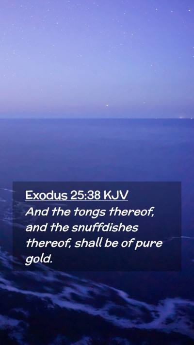 Picture 02 - Exodus 25:38 KJV Mobile Phone Wallpaper - And the tongs thereof, and the snuffdishes - Mobile Bible Verse Wallpaper