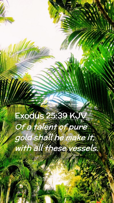 Picture 02 - Exodus 25:39 KJV Mobile Phone Wallpaper - Of a talent of pure gold shall he make it, with - Mobile Bible Verse Wallpaper
