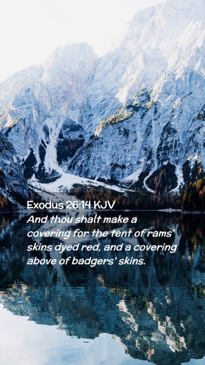 Picture 02 - Exodus 26:14 KJV Mobile Phone Wallpaper - And thou shalt make a covering for the tent of - Mobile Bible Verse Wallpaper
